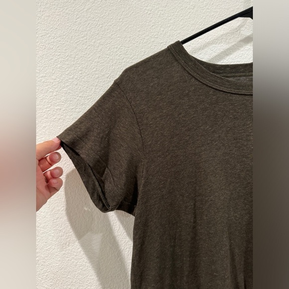 The Great. The Ruffle T Shirt Peplum Grey Short Sleeve Crewneck Shirt Size 0 - Picture 3 of 15